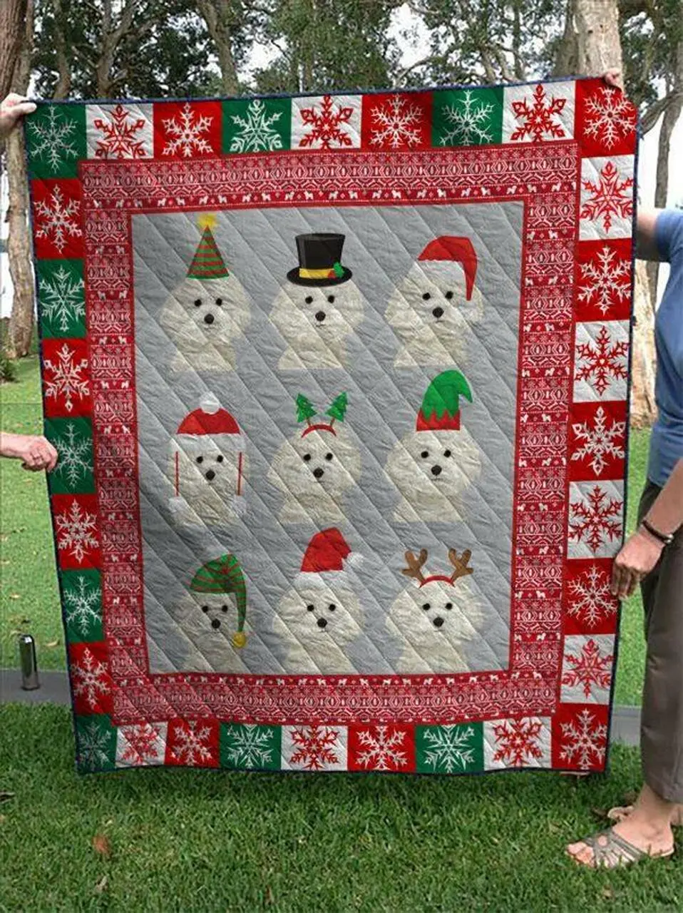 Bichon Frise Dog Quilt and Home Decor