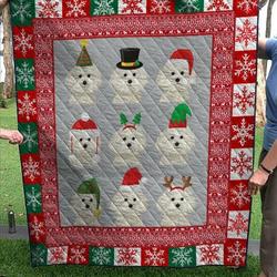 Bichon Frise Dog Quilt and Home Decor