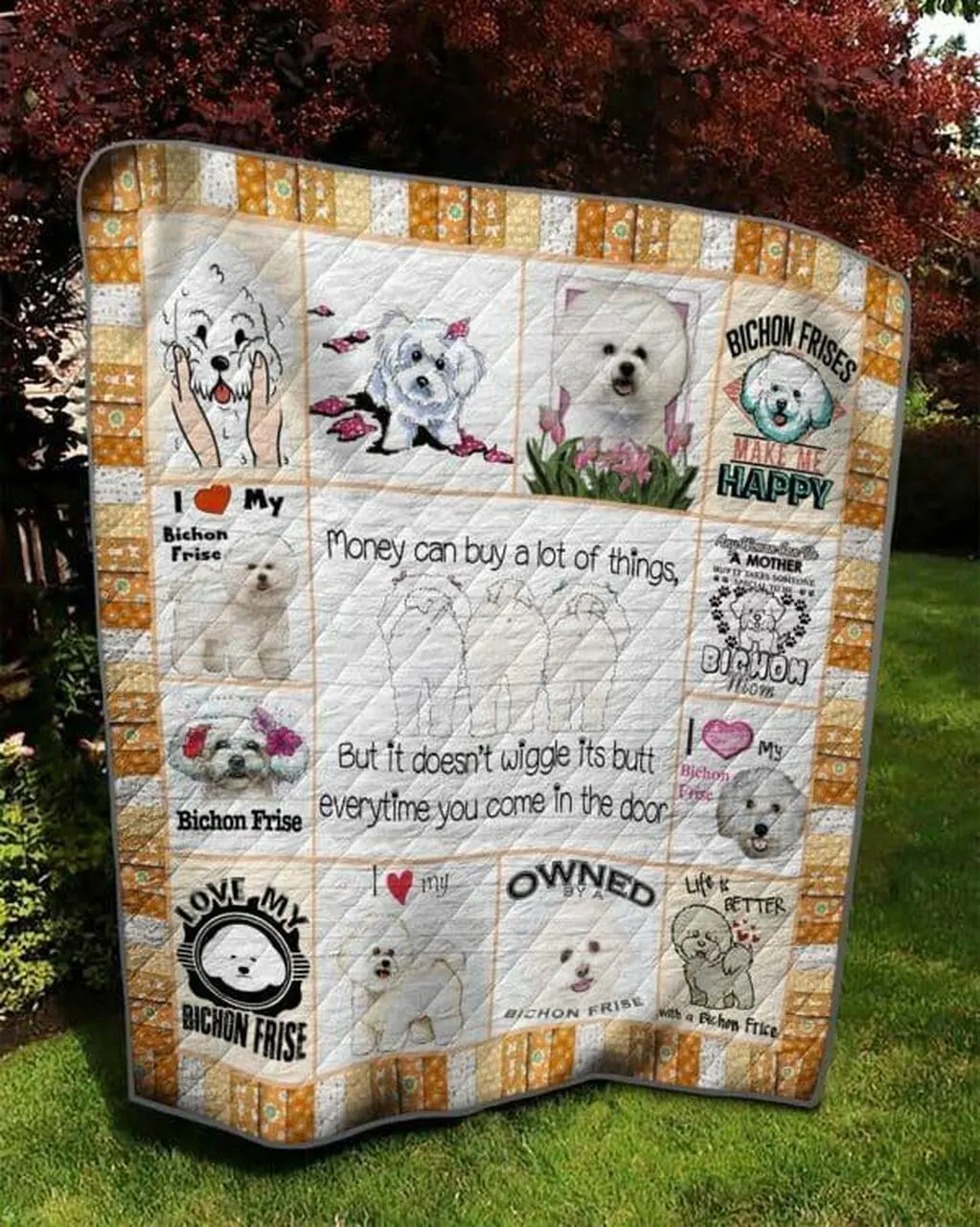 Bichon Frise H304002 Quilt Blanket Quilt and Home Decor