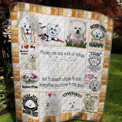 Bichon Frise H304002 Quilt Blanket  Quilt and Home Decor
