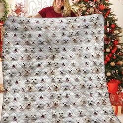 Bichon Frise Jfj Quilt Ad and Home Decor