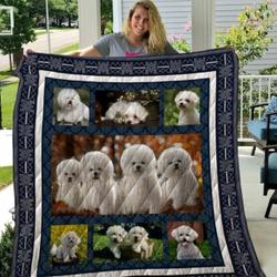 Bichon Frise Qui3001 3D Personalized Customized Quilt Blanket 15 and Home Decor
