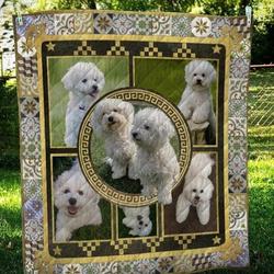 Bichon Frise Sensitive Cl10100053Mdq Quilt Blanket and Home Decor