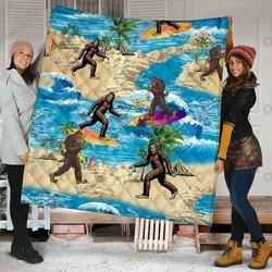 Bigfoot Vacation KL2409084CL Quilt Blanket and Home Decor