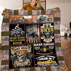 Biker Quilt Blanket C9B270306MI and Home Decor