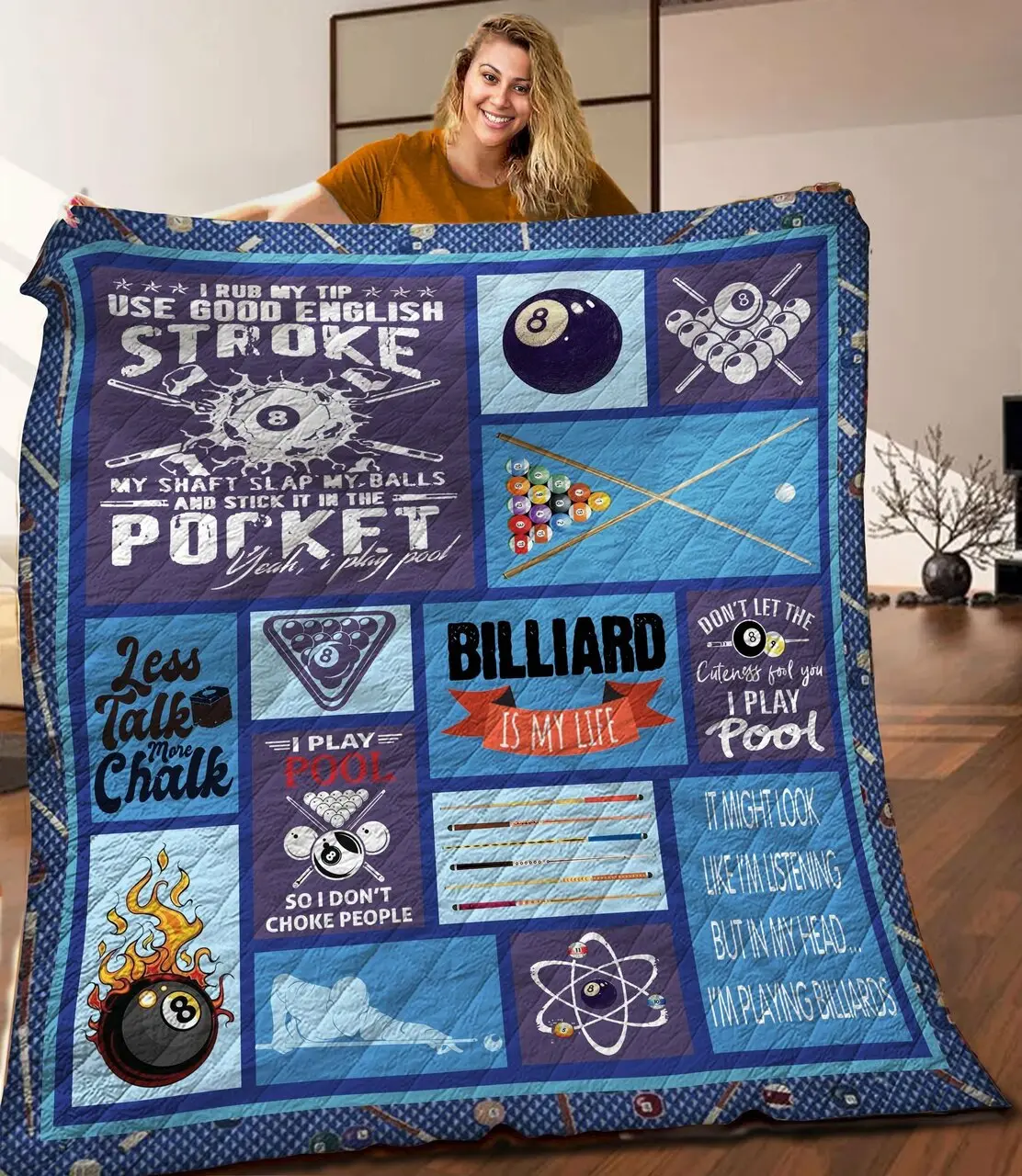 Billiard Jfj Quilt An and Home Decor