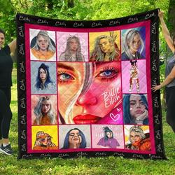 Billie Eilish Funny Gift Idea For Fan Quilt and Home Decor