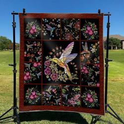 Bird And Flower 01 DHCLD0909 Quilt Blanket and Home Decor
