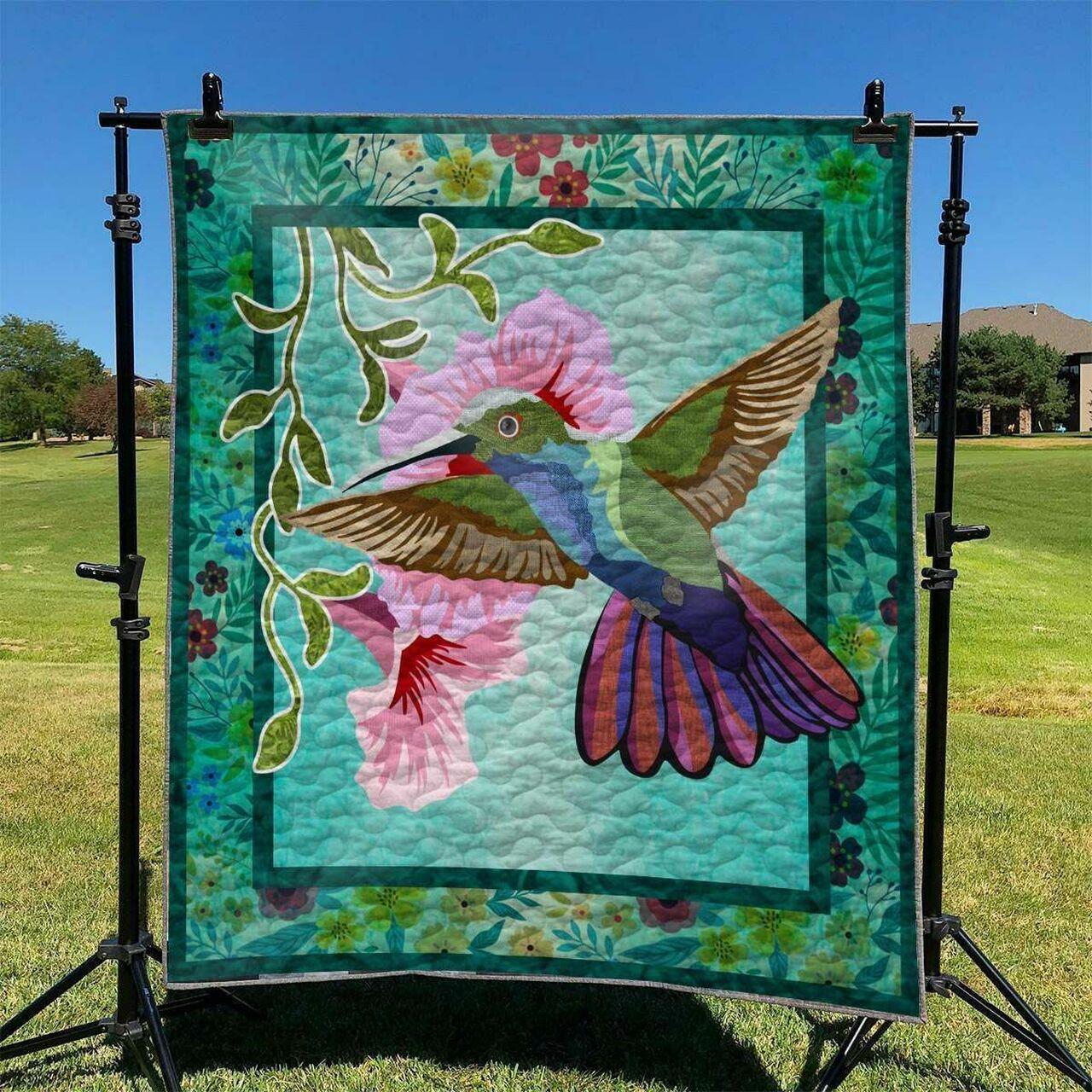 Bird And Flower 03 DHCKL0909 Quilt Blanket and Home Decor