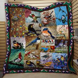 Bird And Flower Quilt and Home Decor