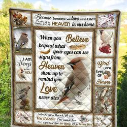 Bird I Am Always With You Quilt Blanket Great Customized Blanket Gifts For Birthday Christmas Thanksgiving and Home Decor