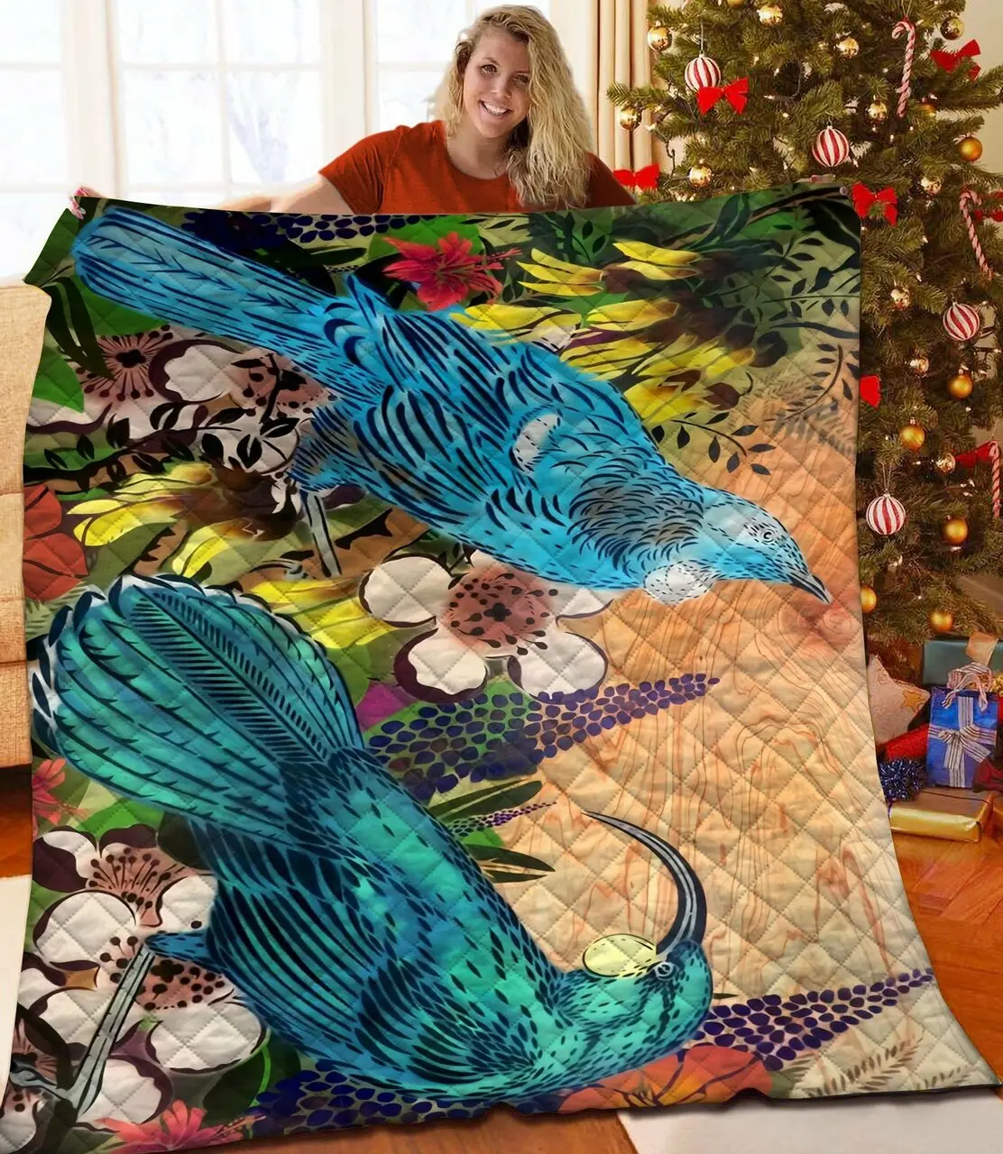 Bird Jfj Quilt Uf and Home Decor