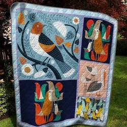 Bird Pattern Quilt Blanket  Quilt and Home Decor