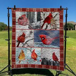 Birds In Winter Are Beautiful DHCLD1010TT Quilt Blanket and Home Decor