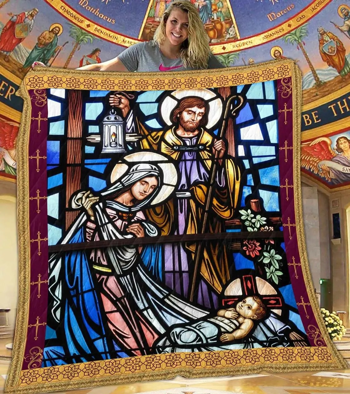 Birth Of Jesus Quilt Blanket DHC1401740VT and Home Decor