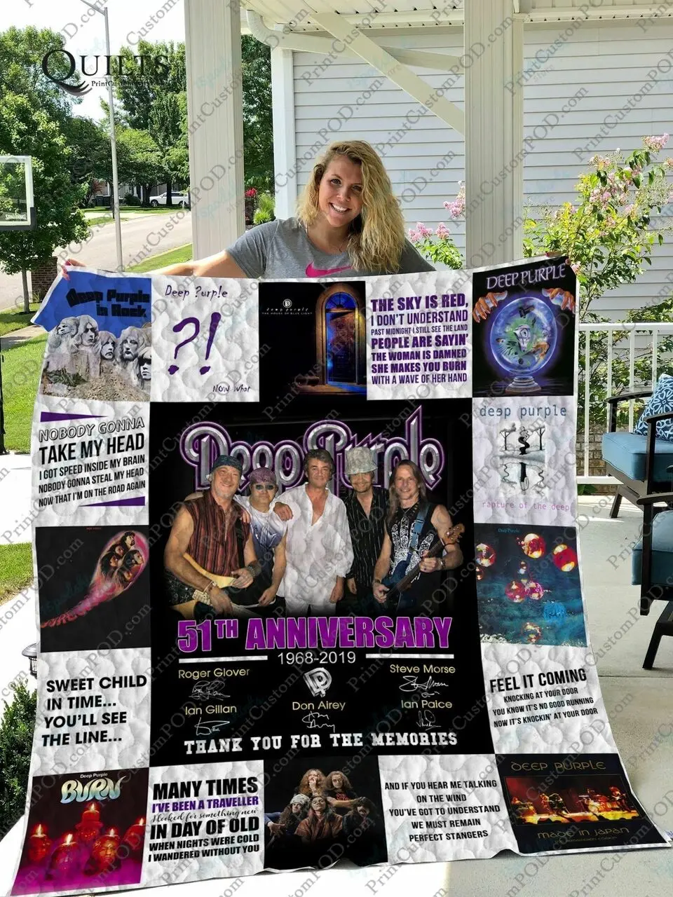 Bl Deep Purple Quilt Blanket 02 and Home Decor