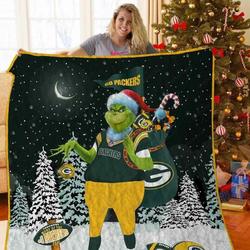 Bl Gbp Grinch Blanket Quilt and Home Decor