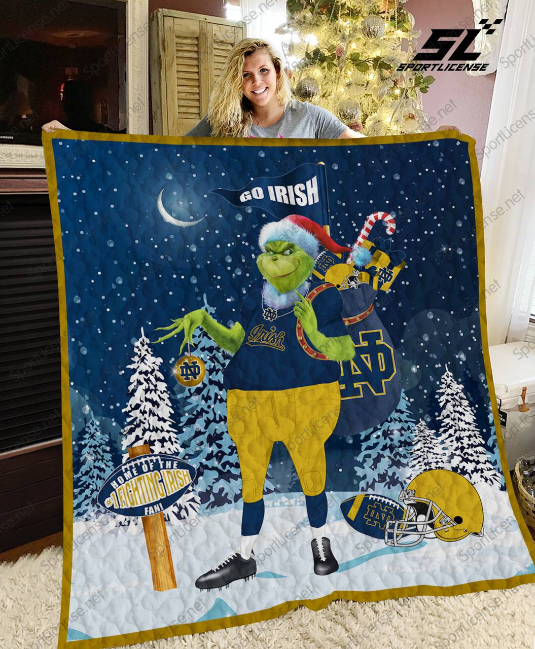 Bl-Nodafiir Gri Quilt Blanket and Home Decor
