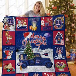 Bl - Nyg Truck Quilt Blanket and Home Decor