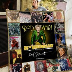 Bl - Rod Stewart Quilt Blanket and Home Decor