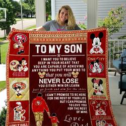 Bl  San Francisco 49Ers, To My Sonquilt Blanket and Home Decor