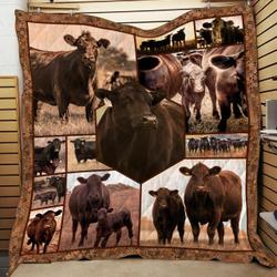 Black Angus Cale Lets Happier HP197 3D Customized Quilt and Home Decor
