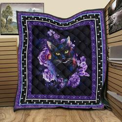 Black Cat 3D Customized Quilt and Home Decor