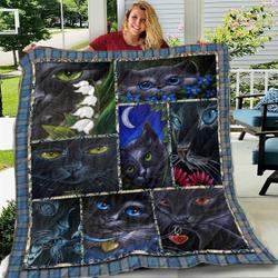 Black Cat Eyes NTTH011298 NDC KK5 3D Customized Quilt and Home Decor