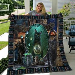 Black Cat Friends  NTTH011298 MVH 3D Customized Quilt and Home Decor