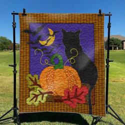 Black Cat Halloween DHCCNA0909 Quilt Blanket and Home Decor