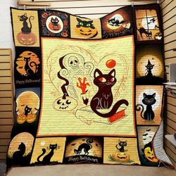 Black Cat Halloween Jfj Quilt Go and Home Decor