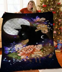 Black Cat Jfj Quilt Sm and Home Decor