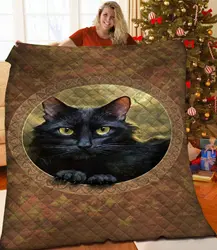 Black Cat Jfj Quilt Yl and Home Decor