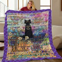 Black Cat King BH2 3D Customized Quilt and Home Decor