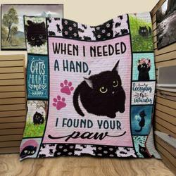 Black Cat Make Me Happy JK25 NTTH011298 3D Customized Quilt and Home Decor