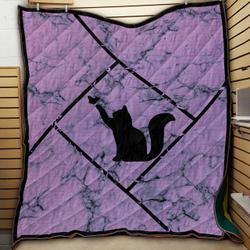 Black Cat Marble JK5 PTS NTTH011298 3D Customized Quilt and Home Decor