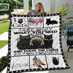 Black Cat Native ZV8 NTTH011298 3D Customized Quilt and Home Decor