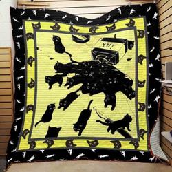Black Cat Quilt Blanket ABC07112582 and Home Decor
