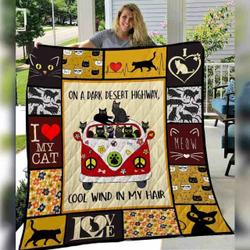 Black Cat Quilt Blanket ABC07112714 and Home Decor