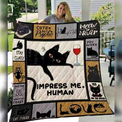 Black Cat Quilt Blanket ABC07112715 and Home Decor