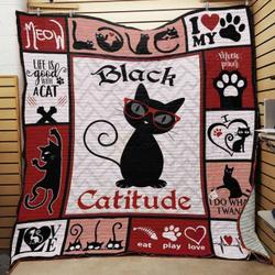 Black Cat Quilt Blanket ABC07112716 and Home Decor