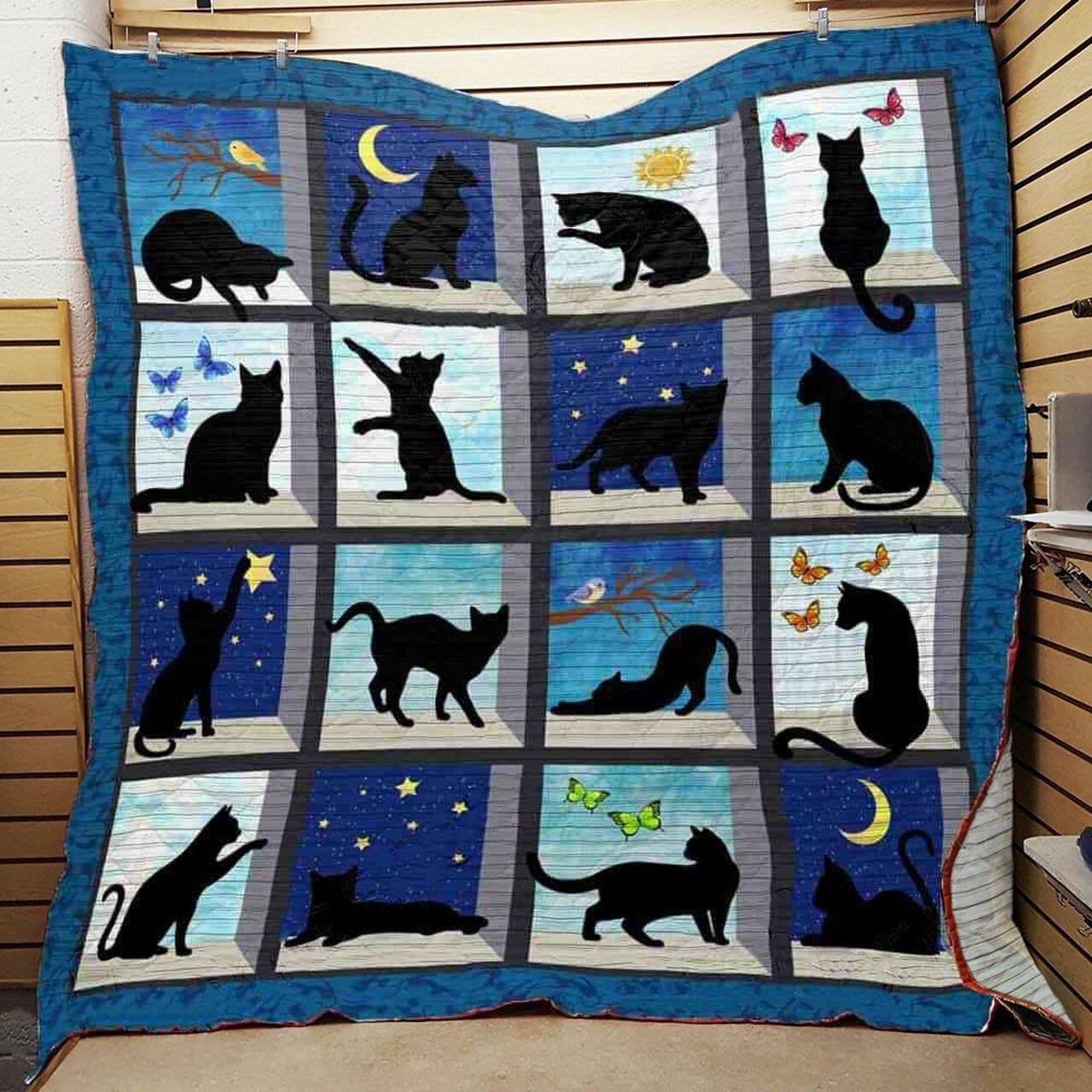 Black Cat Quilt Blanket ABC07112724 and Home Decor