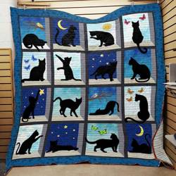 Black Cat Quilt Blanket ABC07112724 and Home Decor