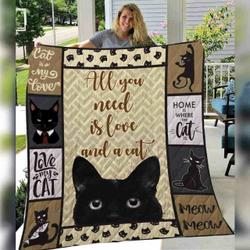 Black Cat Quilt Blanket ABC07112729 and Home Decor