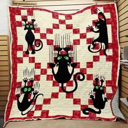 Black Cat Quilt Blanket ABC07112732 and Home Decor