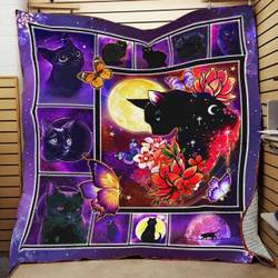 Black Cat Quilt Blanket ABC07113417 and Home Decor