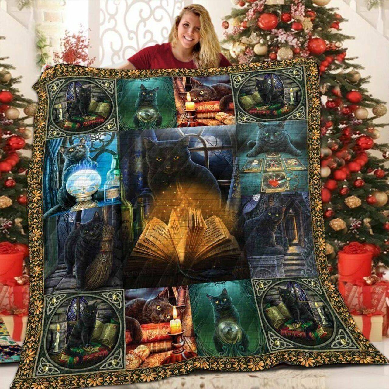 Black Cat So Great 3D Customized Quilt and Home Decor