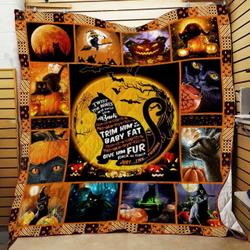 Black Cats Halloween Quilt Blanket ABC07114251 and Home Decor