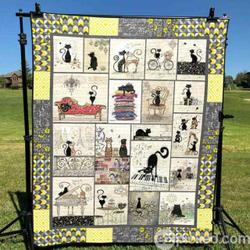 Black Cats Quilt Blanket Yhp8  Quilt and Home Decor