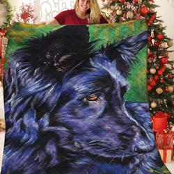 Black German Shepherd Jfj Quilt Ck and Home Decor